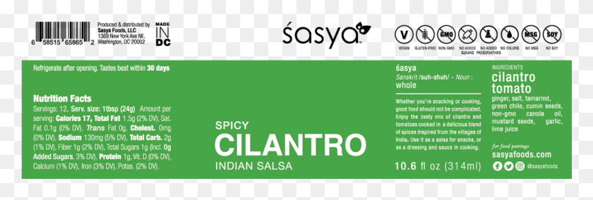 1027x295 Sasya Indian Dip Salsa Spicy Gluten Free Vegan Healthy Graphics, Text, Vegetation, Plant HD PNG Download