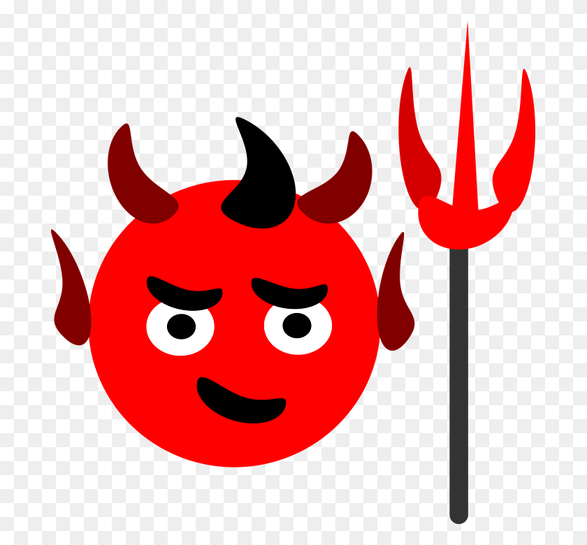693x720 Satan Clipart Devil Emoji Free Clip Art Stock Illustrations Shirt, Weapon, Weaponry, Spear HD PNG Download