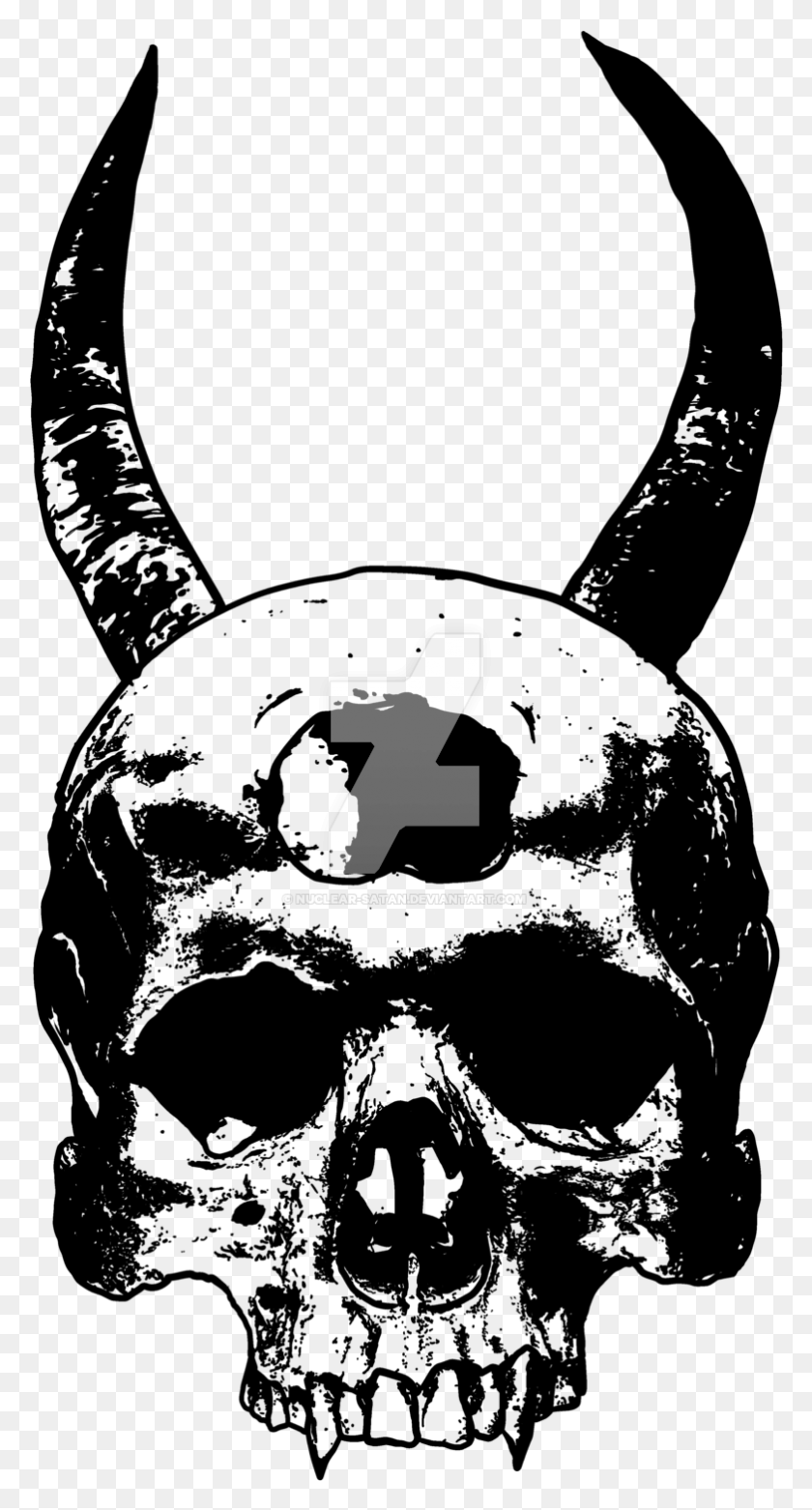 782x1506 Satan Drawing Skull, Text, Symbol, Alphabet HD PNG Download