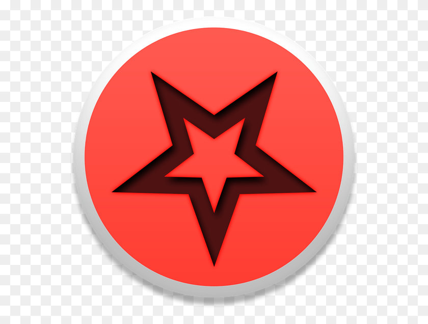 569x576 Satanic Tarot For Black Magic On The Mac App Store Star Tattoo, Symbol, Star Symbol HD PNG Download