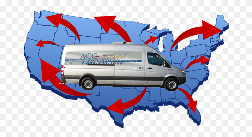686x397 Sate To State Service Usa Map, Van, Vehicle, Transportation HD PNG Download