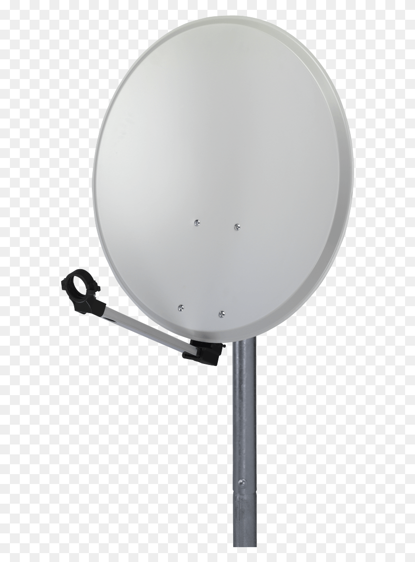 595x1078 Satellite Dish 60 Cm Light Grey Television Antenna, Electrical Device, Lamp, Radio Telescope HD PNG Download