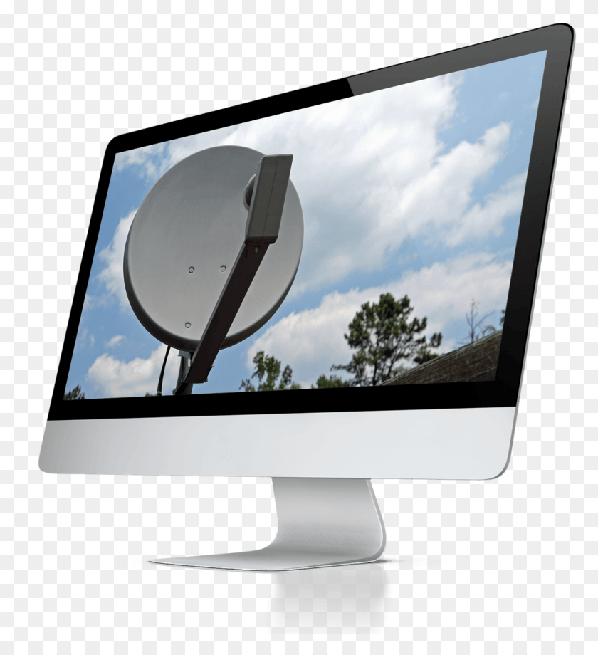 1014x1118 Satellite Dish Installation With Blue Sky Web Site Mockup, Lcd Screen, Monitor, Screen HD PNG Download