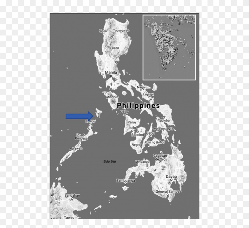 850x775 Satellite Image Of The Philippines, Map, Diagram, Plot HD PNG Download