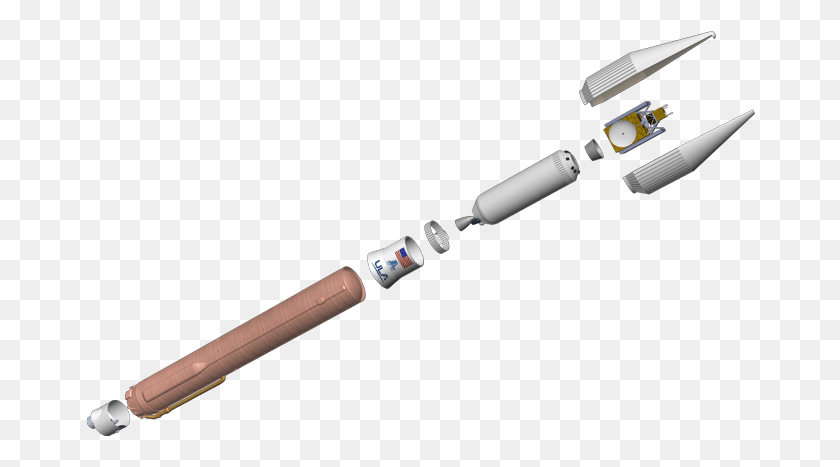 670x407 Satellite Or Spacecraft Carried By A Rocket Hand Tool, Machine, Strap, Handle HD PNG Download
