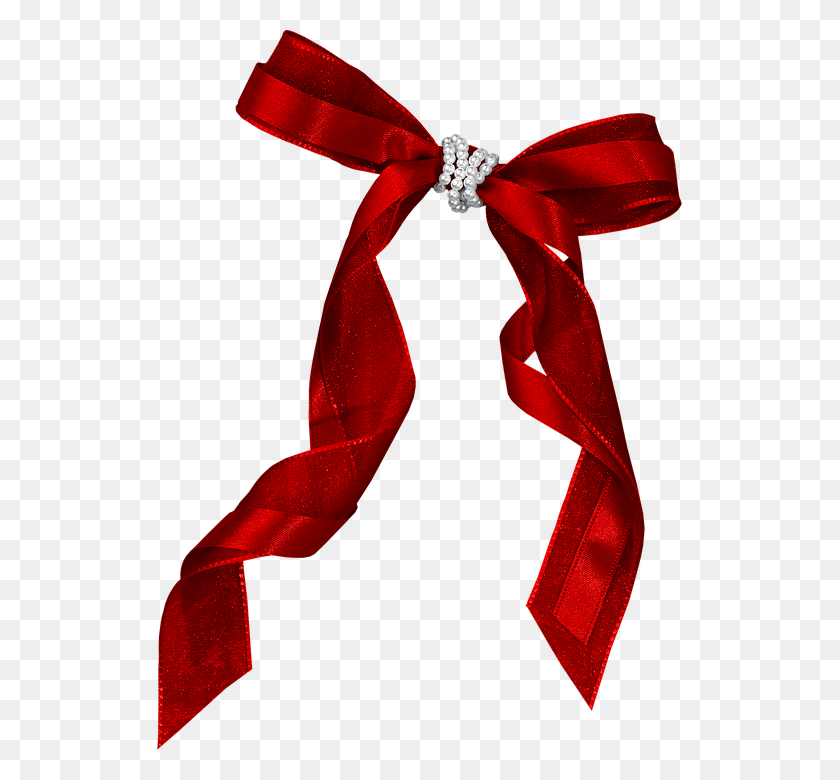 525x720 Satin Christmas Gift Bow Thread Knot Isolated Christmas Bow Tie Transparent Background, Clothing, Apparel, Sash HD PNG Download