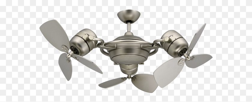 580x281 Satin Steel Triple Ceiling Fan Designer Ceiling Fans With Remote, Ceiling Fan, Appliance, Lamp HD PNG Download