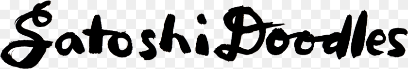 Satoshi Doodles Art, Handwriting, Text Sticker PNG