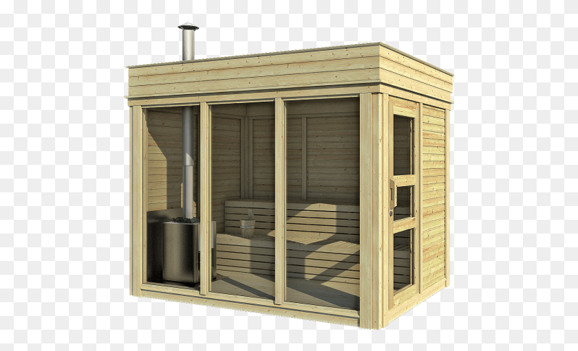 482x451 Sauna Cube Sauna, Housing, Building, Kiosk HD PNG Download