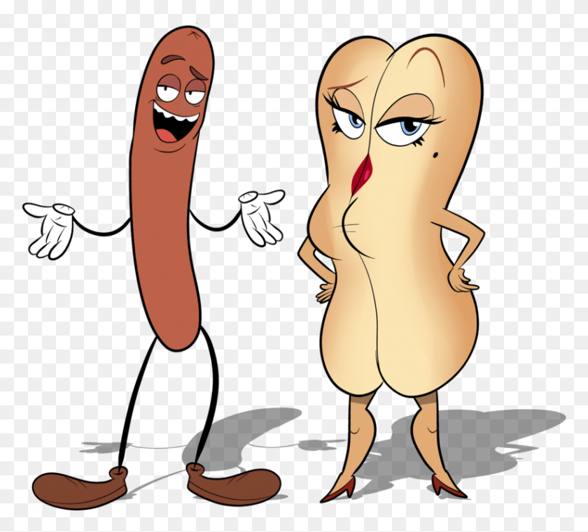 823x740 Sausage Drawing Cartoon Huge Freebie For Powerpoint Frank And Brenda Sausage Party, Food, Plant, Vegetable HD PNG Download