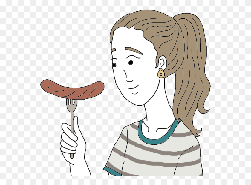 573x561 Sausage Dream Sausage, Person, Human HD PNG Download