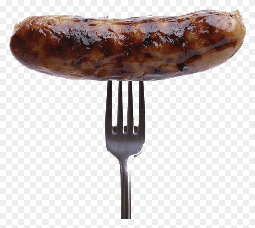 1266x1122 Sausage Image Sausage On A Plate, Fork, Cutlery, Fungus HD PNG Download