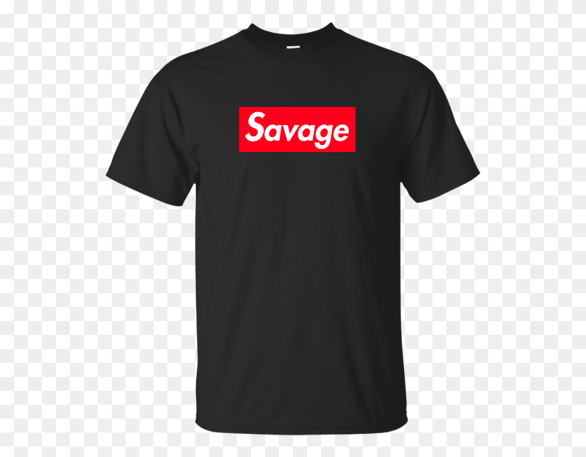 541x595 Savage Supreme Logo Box Shirt Hoodie Tank T Shirt, Clothing, Apparel, T-shirt HD PNG Download