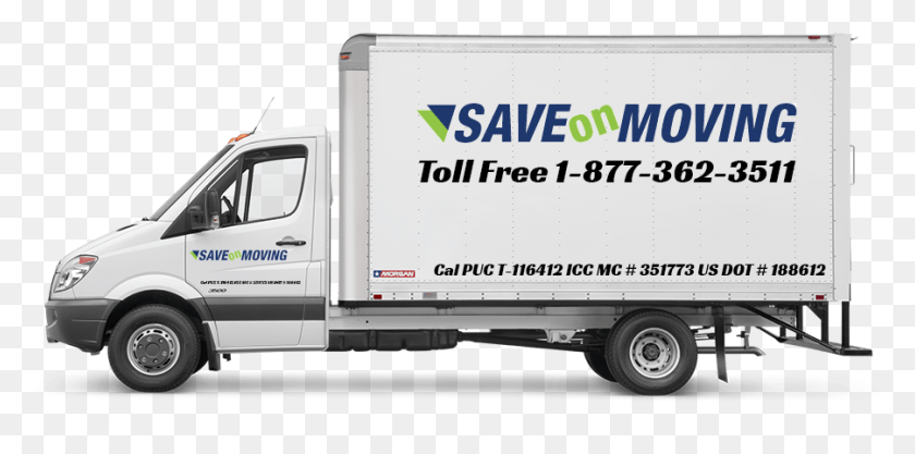 901x413 Save On Moving Seattle, Van, Vehicle, Transportation HD PNG Download