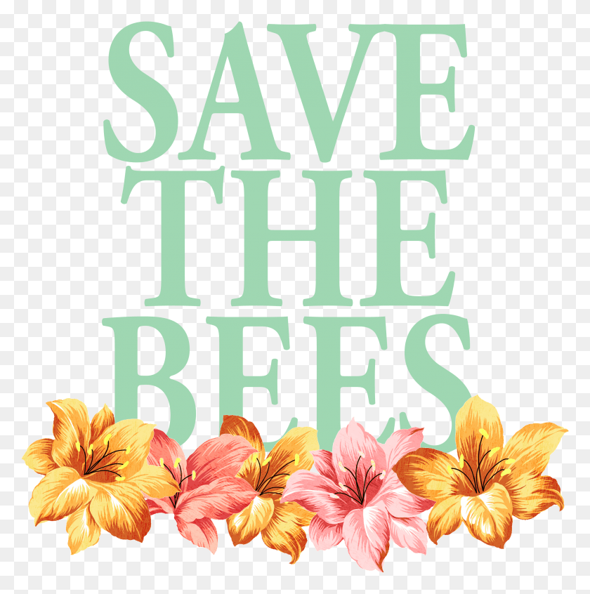 2637x2659 Спасти Пчел Перуанская Лилия, Растение, Цветок, Цветение Hd Png Скачать