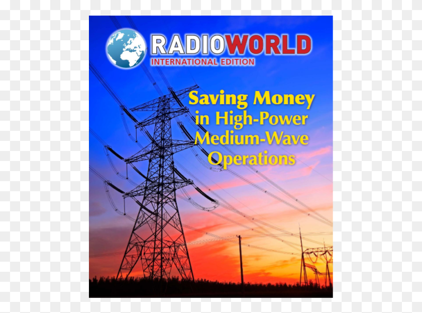 487x562 Saving Money In High Power Medium Wave Operations Transmission Tower, Cable, Utility Pole, Power Lines HD PNG Download