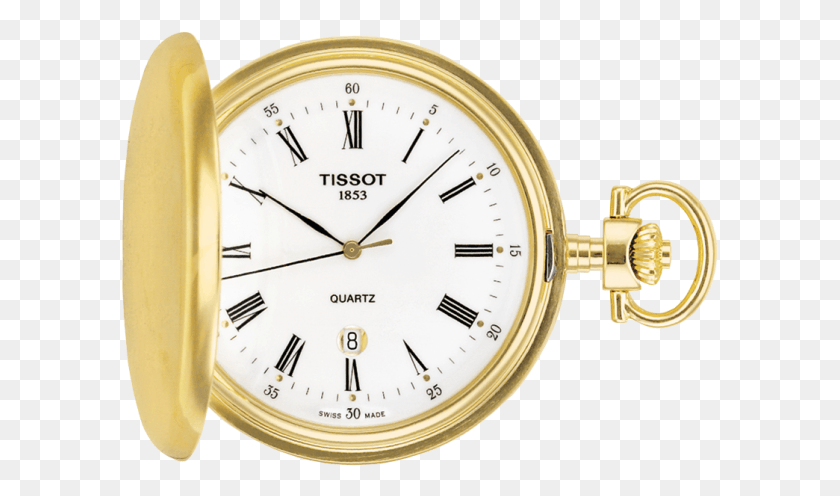 597x436 Savonnette White Quartz Pocket Watch Tissot Quartz Pocket Watch, Wristwatch, Analog Clock, Clock HD PNG Download