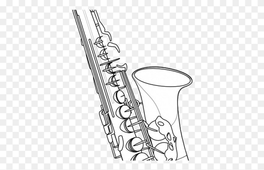 386x481 Saxofon A Blanco Y Negro, Actividades De Ocio, Instrumento Musical, Saxofón Hd Png