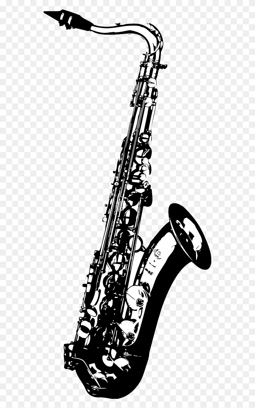 559x1281 Саксофон Черный И Белый, Досуг, Музыкальный Инструмент Hd Png Скачать