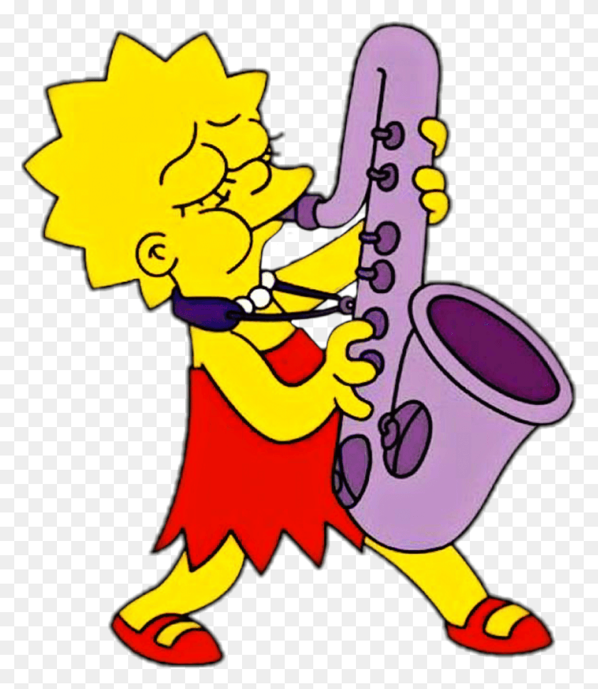 1024x1193 Saxophone Sticker Lisa Simpson With Saxophone, Leisure Activities, Performer, Musical Instrument HD PNG Download