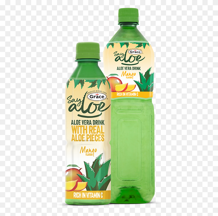 416x772 Say Aloe Mango Flavour Grace Foods, Bottle, Beverage, Drink HD PNG Download