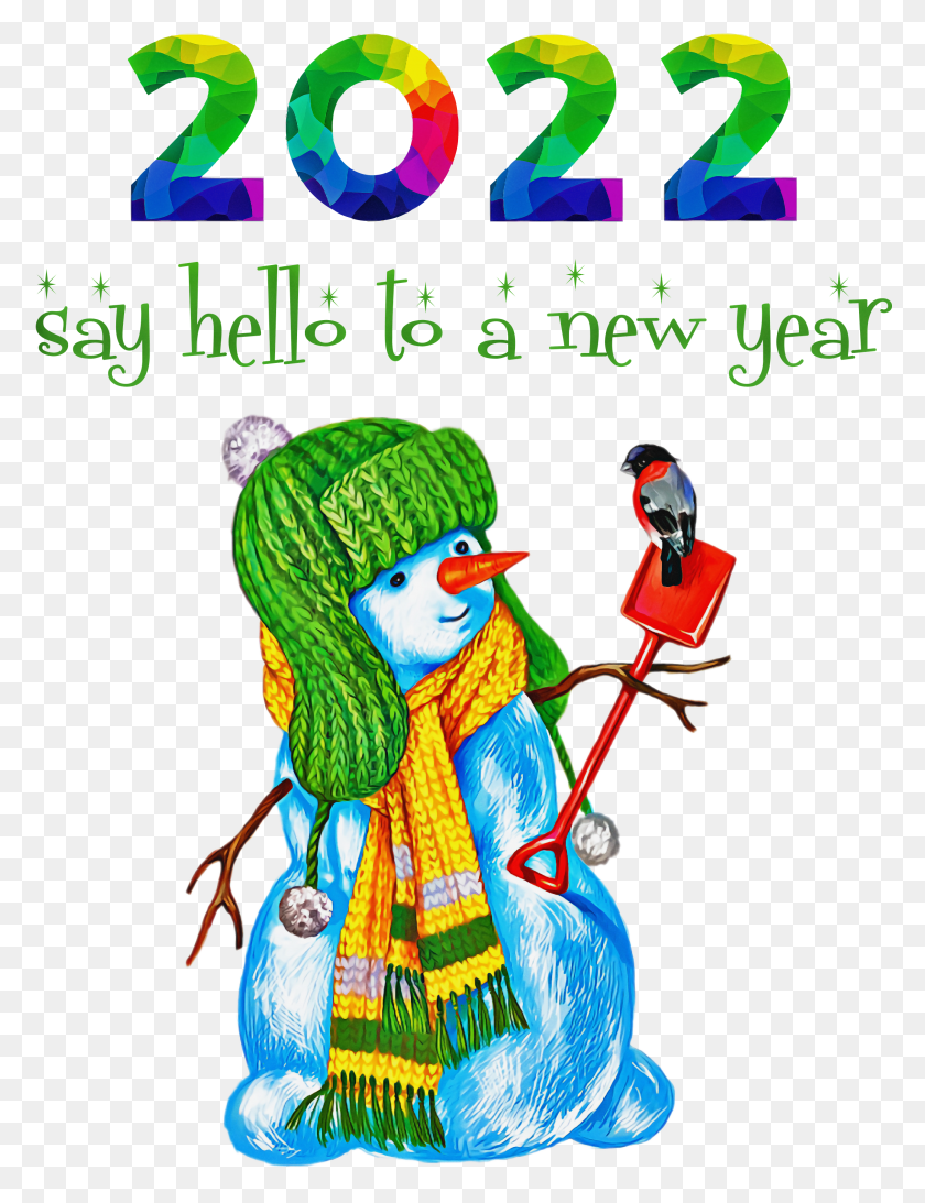 2265x3000 Say Hello To New Year 2022, Bird, Animal, Advertisement HD PNG Download