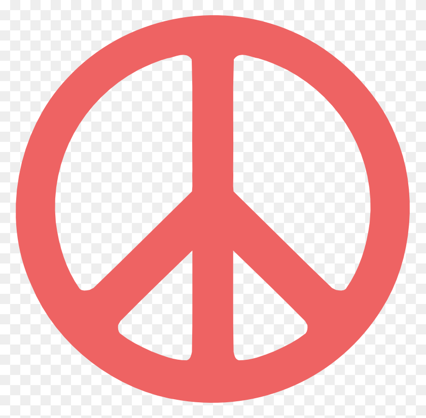 777x765 Scalable Vector Graphics Peace Sign Style 1 Indian Red Peace Sign Clipart, Symbol, Sign, Road Sign HD PNG Download