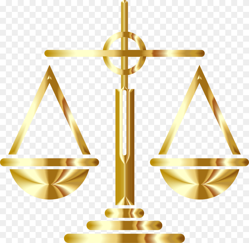 Scales, Cross, Symbol, Gold Transparent PNG
