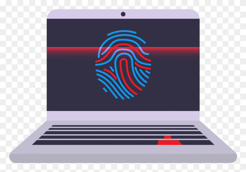 857x581 Scan Fingerpring On Laptop Graphic Design, Label, Text, Computer HD PNG Download