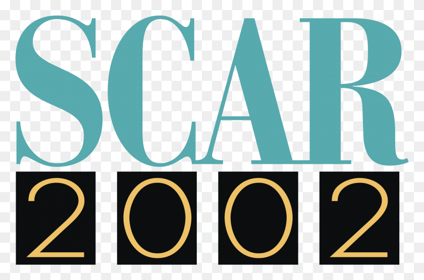 2191x1389 Scar 2002 Logo Transparent Graphic Design, Text, Alphabet, Word HD PNG Download