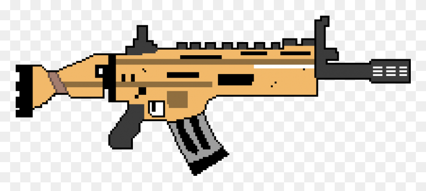 837x341 Scar H Fortnite Fortnite Scar Drawing Easy, Gun, Weapon, Weaponry HD PNG Download