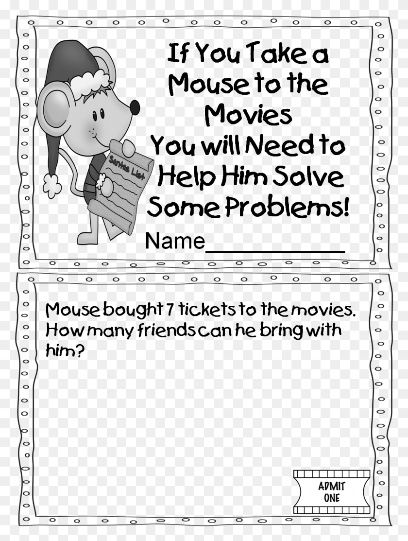 1106x1494 Scarce If You Take A Mouse To School Coloring, Leisure Activities, Text, Face HD PNG Download