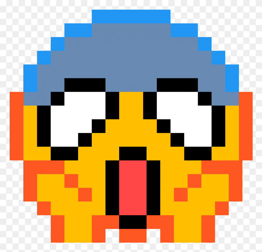 853x817 Scared Emoji Pixel Art Emoji, Pac Man HD PNG Download