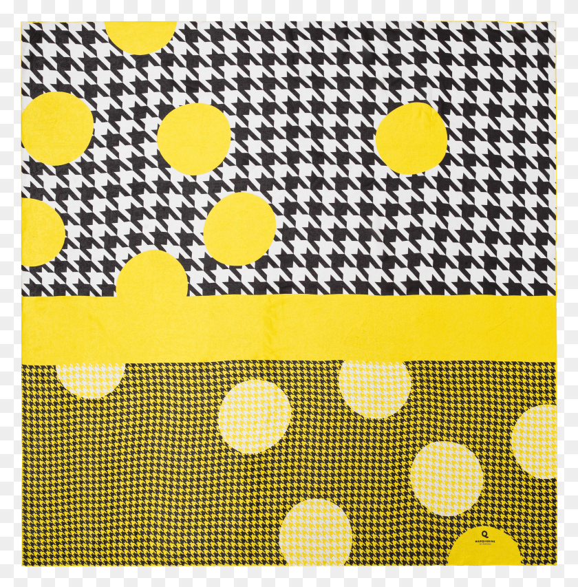 2278x2317 Scarf Design Houndstooth Color Vibrant Yellow In HD PNG Download