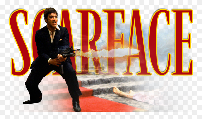 1000x562 Scarface Free Movie Online Scarface Movie, Poster, Advertisement, Person HD PNG Download