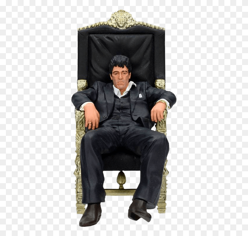 359x739 Scarface Tony Montana Chair, Furniture, Clothing, Apparel HD PNG Download