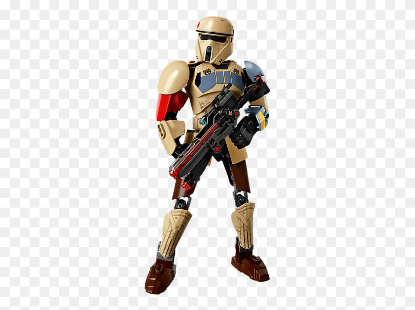 258x567 Descargar Png Scarif Stormtrooper Star Wars Figura Para Construir 2018, Juguete, Casco, Ropa Hd Png