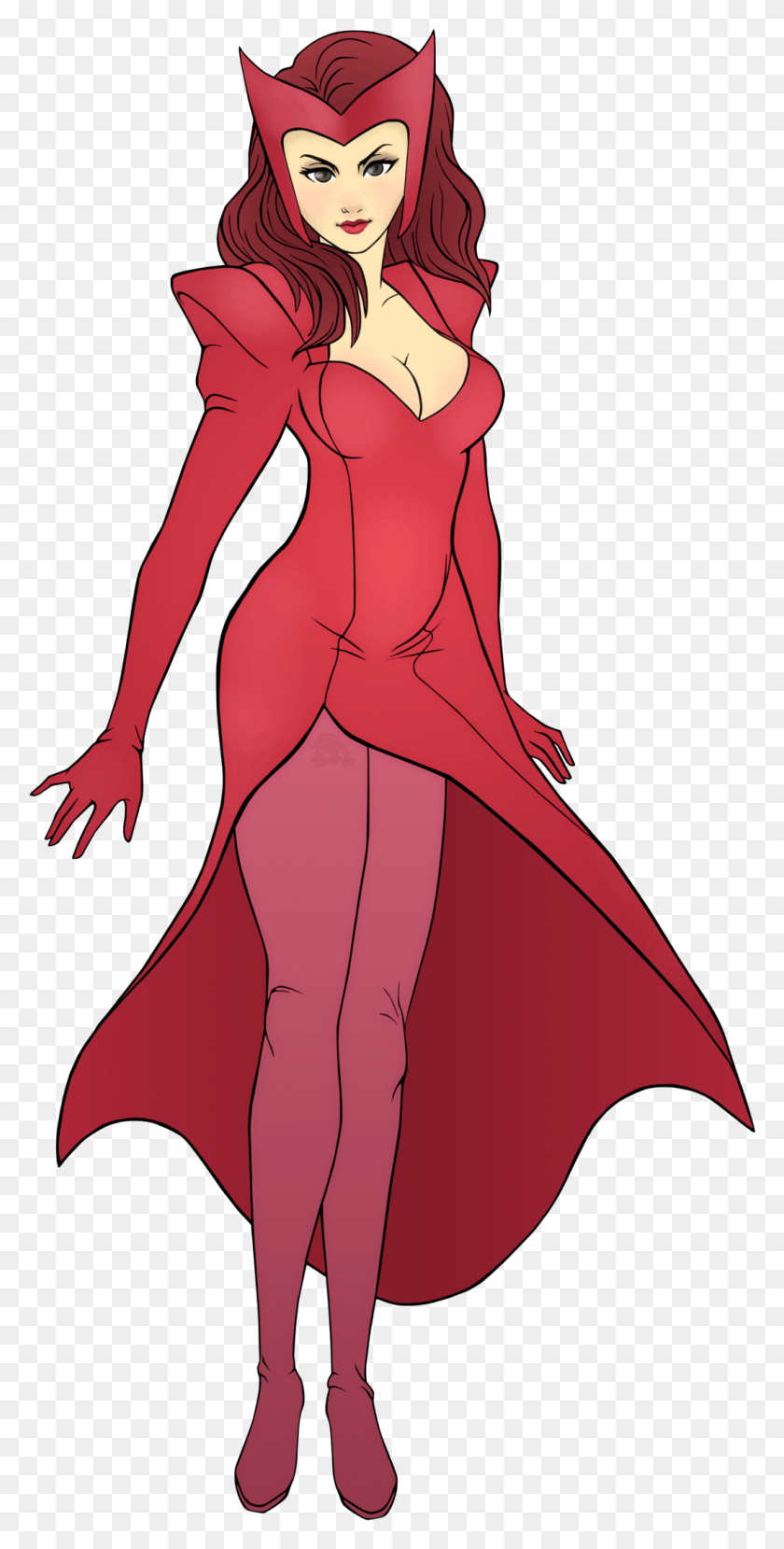 1062x2178 Scarlet Witch Scarlet Witch Drawing Easy, Clothing, Apparel, Sleeve HD PNG Download