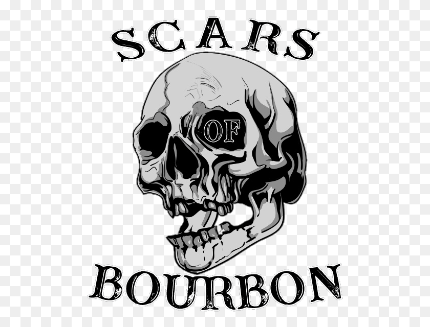 501x580 Scars Of Bourbon Skull Looking Left, Poster, Advertisement, Flyer HD PNG Download