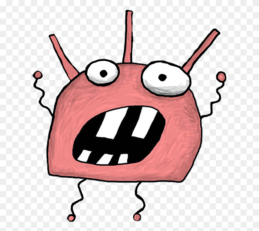 635x690 Scary Cartoon Monster Scary Monster Cute Drawing, Animal, Invertebrate, Insect HD PNG Download