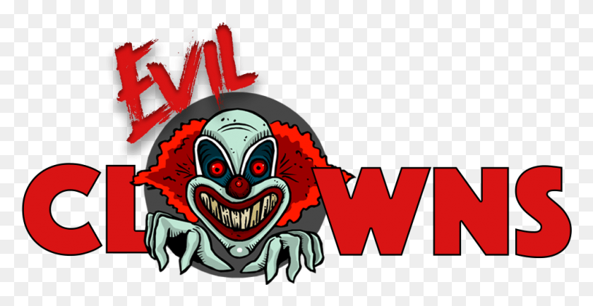 984x473 Scary Clown Black And White Library Evil Clowns Logo, Poster, Advertisement HD PNG Download