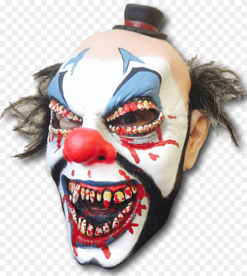 Scary Clown Mask Clown, Person, Performer, Face, Head Transparent PNG