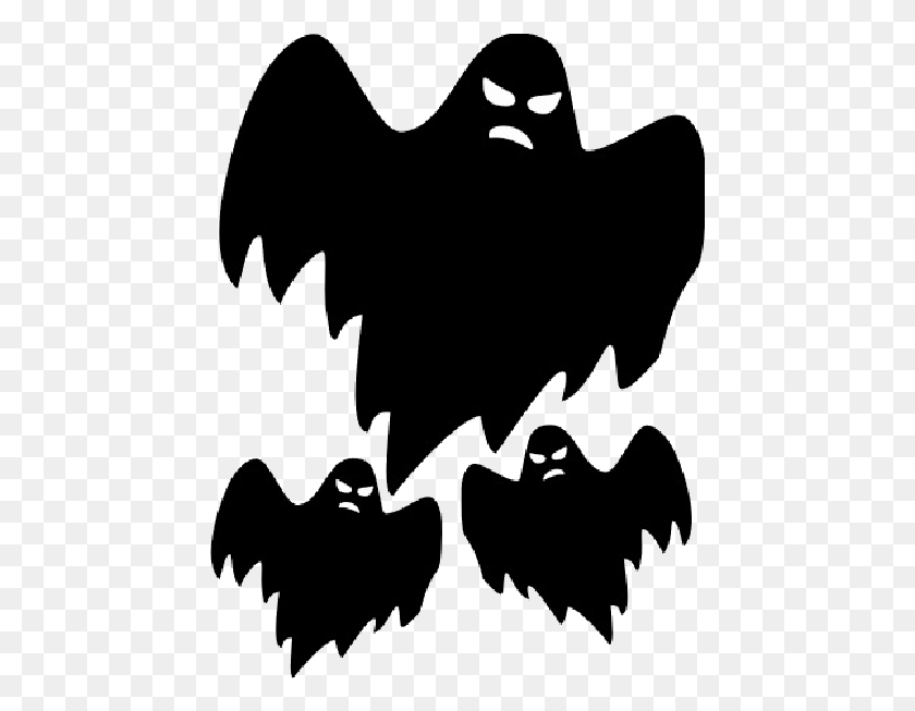 455x593 Scary Ghost Spooky Ghost Clip Art, Symbol, Stencil, Angus HD PNG Download