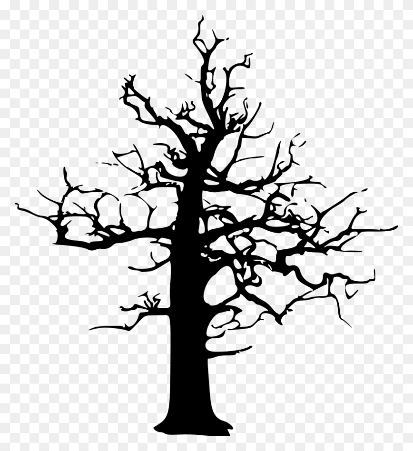 819x900 Scary Tree Drawing At Getdrawings Dead Tree Vector, Gray, World Of Warcraft HD PNG Download