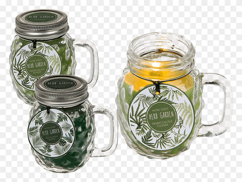 915x673 Scented Candle In Glass With Handle Amp Metal Lid Teapot, Jar, Pottery, Vase HD PNG Download
