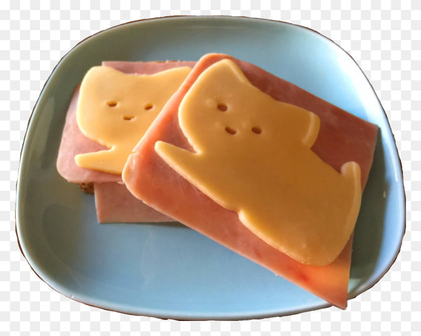 1024x800 Scfood Food Cheese Ham Sandwich Cat Animal Cute Gingerbread, Egg, Bread, Sweets HD PNG Download