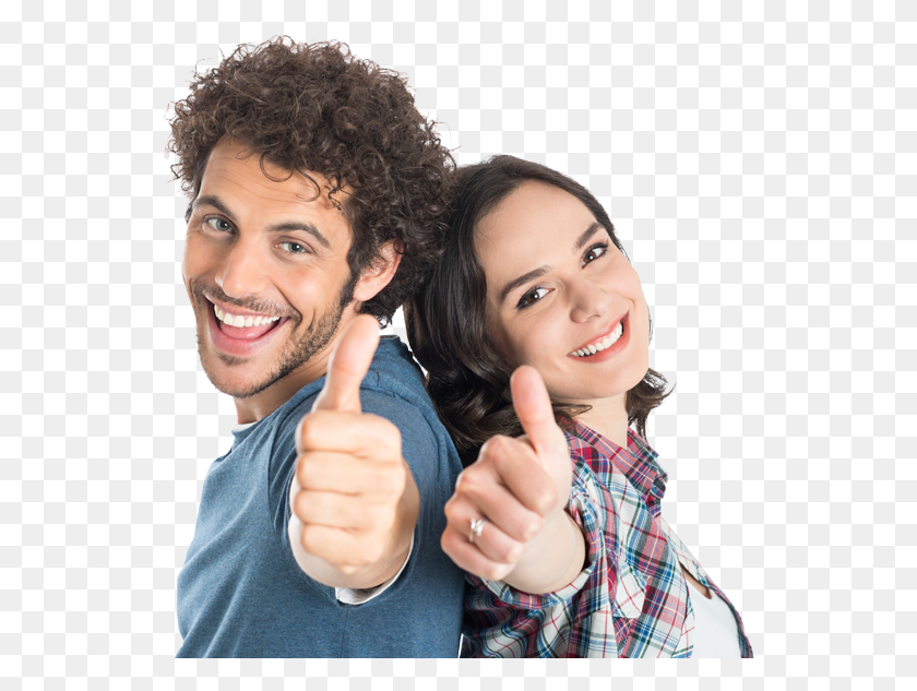 544x573 Schedule An Appointment Today Happy Young Couple, Person, Human, Thumbs Up HD PNG Download