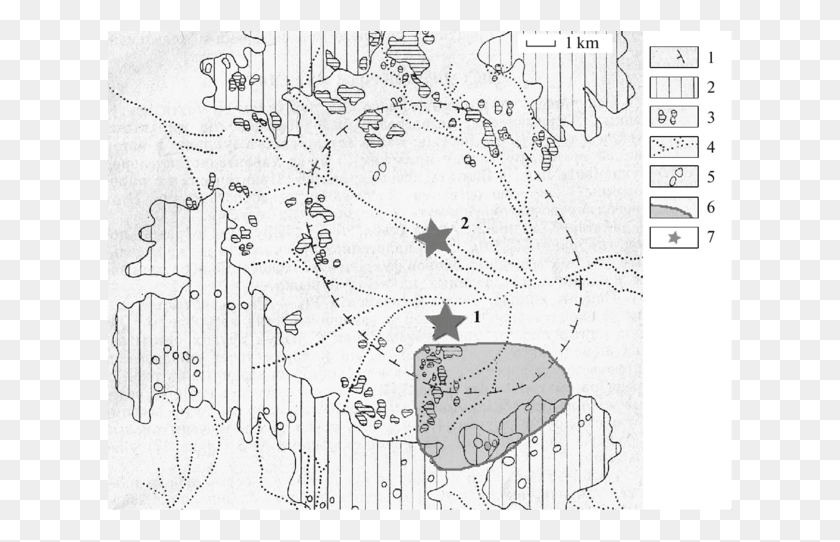 627x482 Schematic Map Of The Zhamanshin Crater Drawing, Plot, Diagram, Plan HD PNG Download