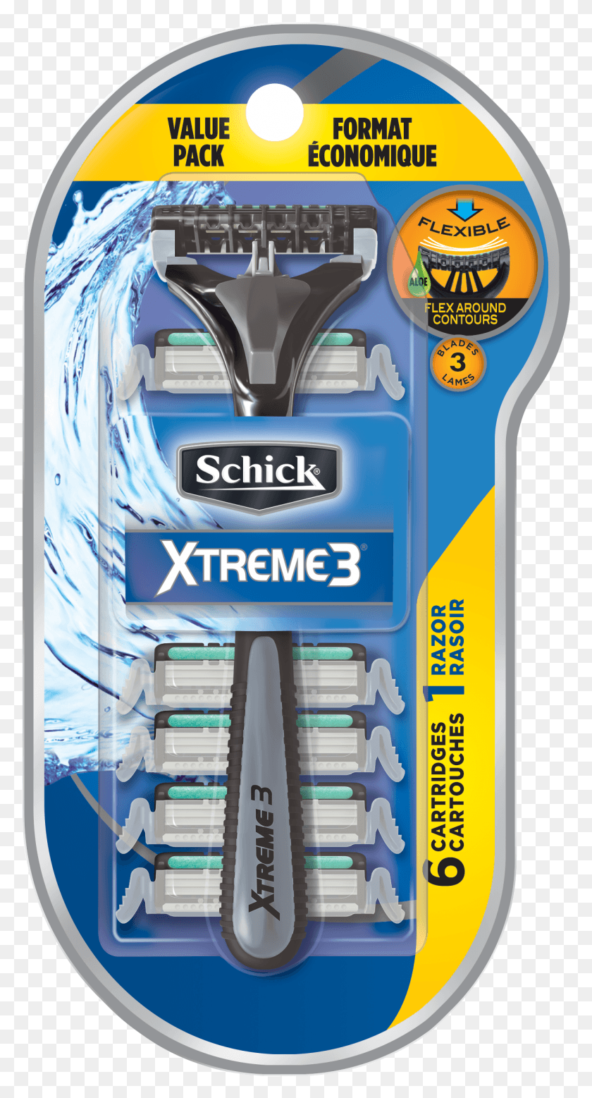 1263x2425 Schick Xtreme 3 Men39s 6 In 1 Disposable Razor System Schick Xtreme 3 Razor Value Pack, Pez Dispenser, Cosmetics, Weapon HD PNG Download