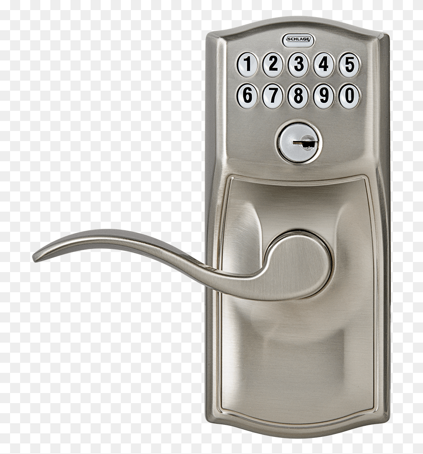 715x841 Schlage Keypad Lever With Z Wave Technology Gate, Handle, Lock, Sink Faucet HD PNG Download